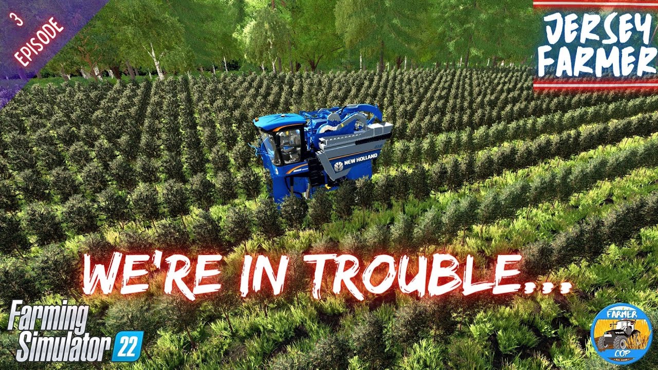 WE'RE IN TROUBLE... - Jersey Farmer Series - Episode 3 - Farming Simulator 22