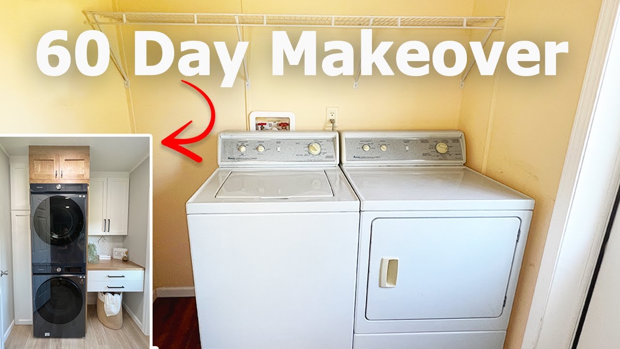 DIY EXTREME LAUNDRY MAKEOVER (60 Day Transformation!) // DIY Laundry Room Remodel on a budget