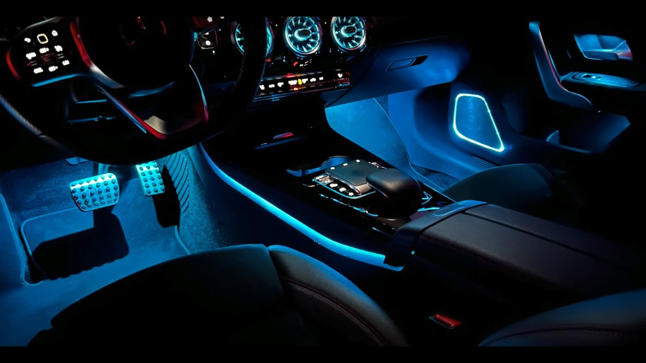 Mercedes Sound System W177 Gladen Mosconi Einbau und Nachrüstung beleuchteter Lautsprecher-Cover PnP