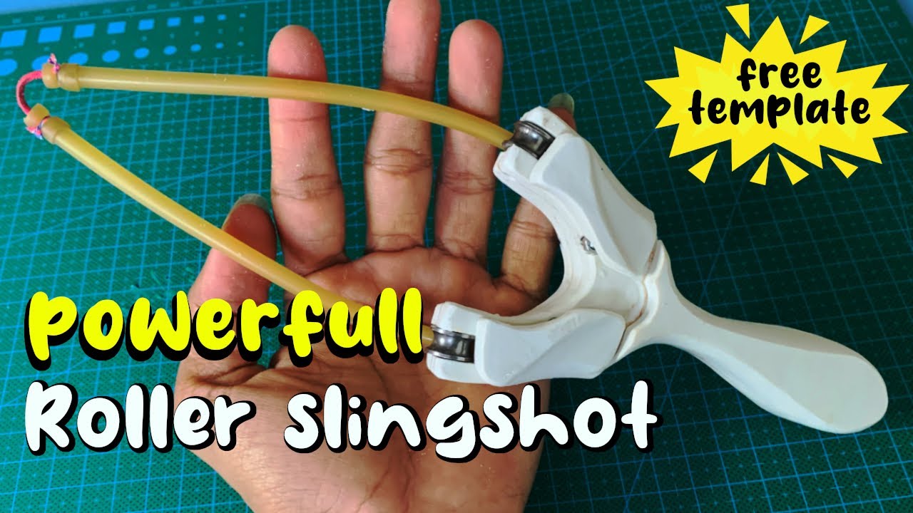 How to make a Powerful Compound TWO ROLLER SLINGSHOT, Axiom X Slingshot from PVC