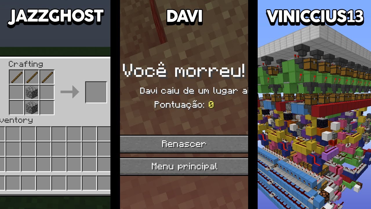 YOUTUBERS BRASILEIROS REPRESENTADOS NO MINECRAFT!