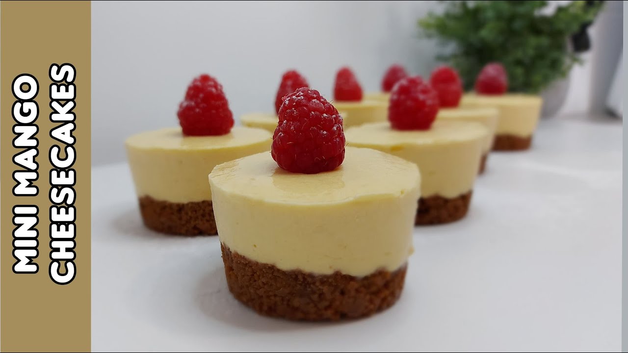 Mini Mango Cheesecakes Recipe NO Gelatine NO Egg NO Bake Make Ahead Mini Desserts Recipe MUST TRY ?