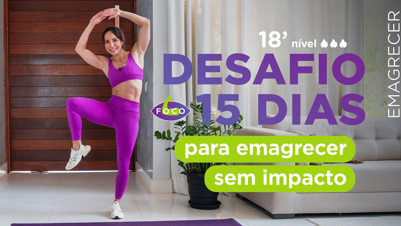 Desafio TREINOS SEM IMPACTO 15 dias pra queimar muita gordura em casa - CAROL BORBA