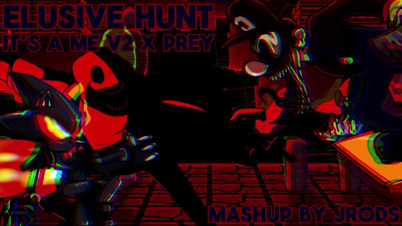 [FNF Mashup] Elusive Hunt | It's A Me V2 X Prey