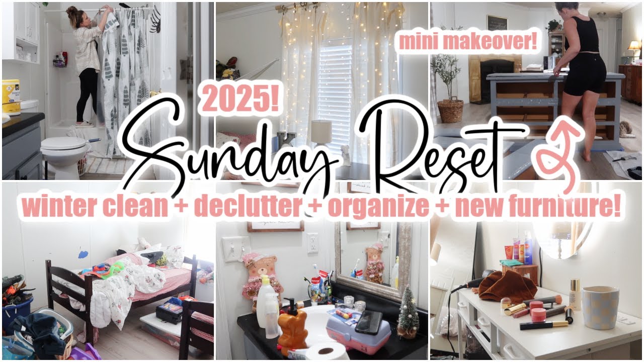✨2025! SUNDAY RESET // winter deep clean + organize + declutter + refresh // cleaning motivation
