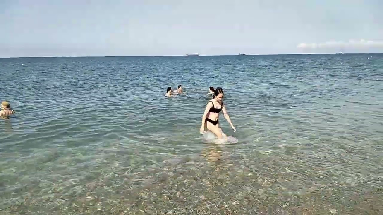Шепси. Пляж утром. Море перевернулось