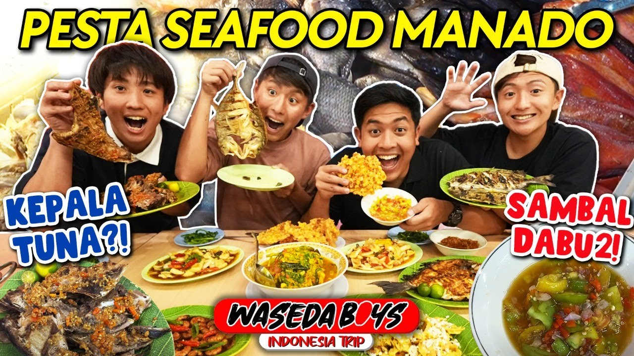 MALAM2 MUKBANG SEAFOOD DI MANADO! RAHANG TUNA RICA, SAMBAL DABU2, DLL | INDONESIA TRIP
