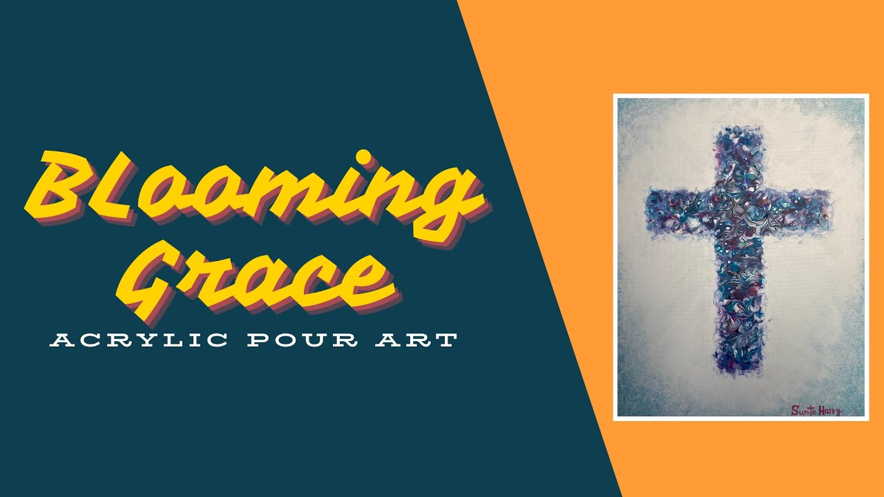 Blooming Grace Cross Painting – Faith Art | Christmas Special Gift 🎁