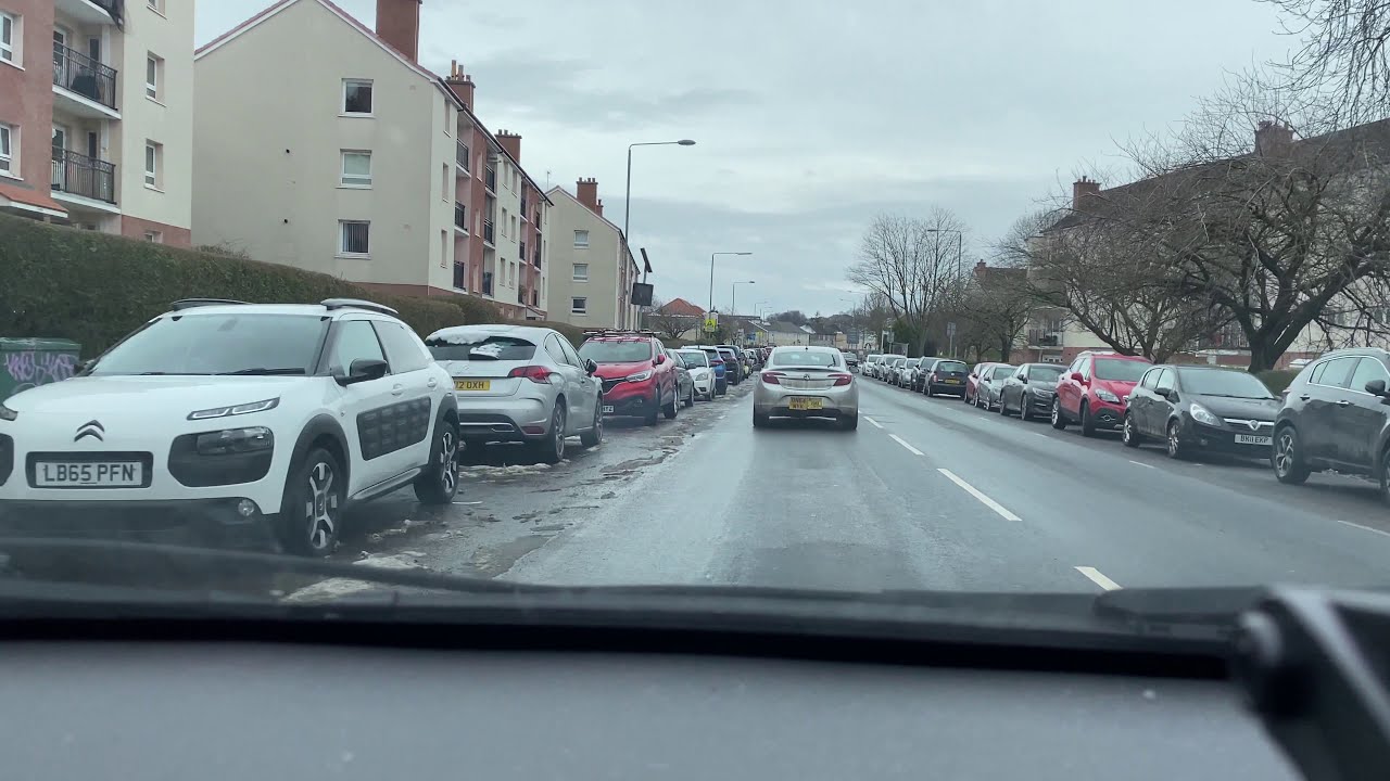Driving in the West of Scotland - diversion through Rutherglen - February 2021