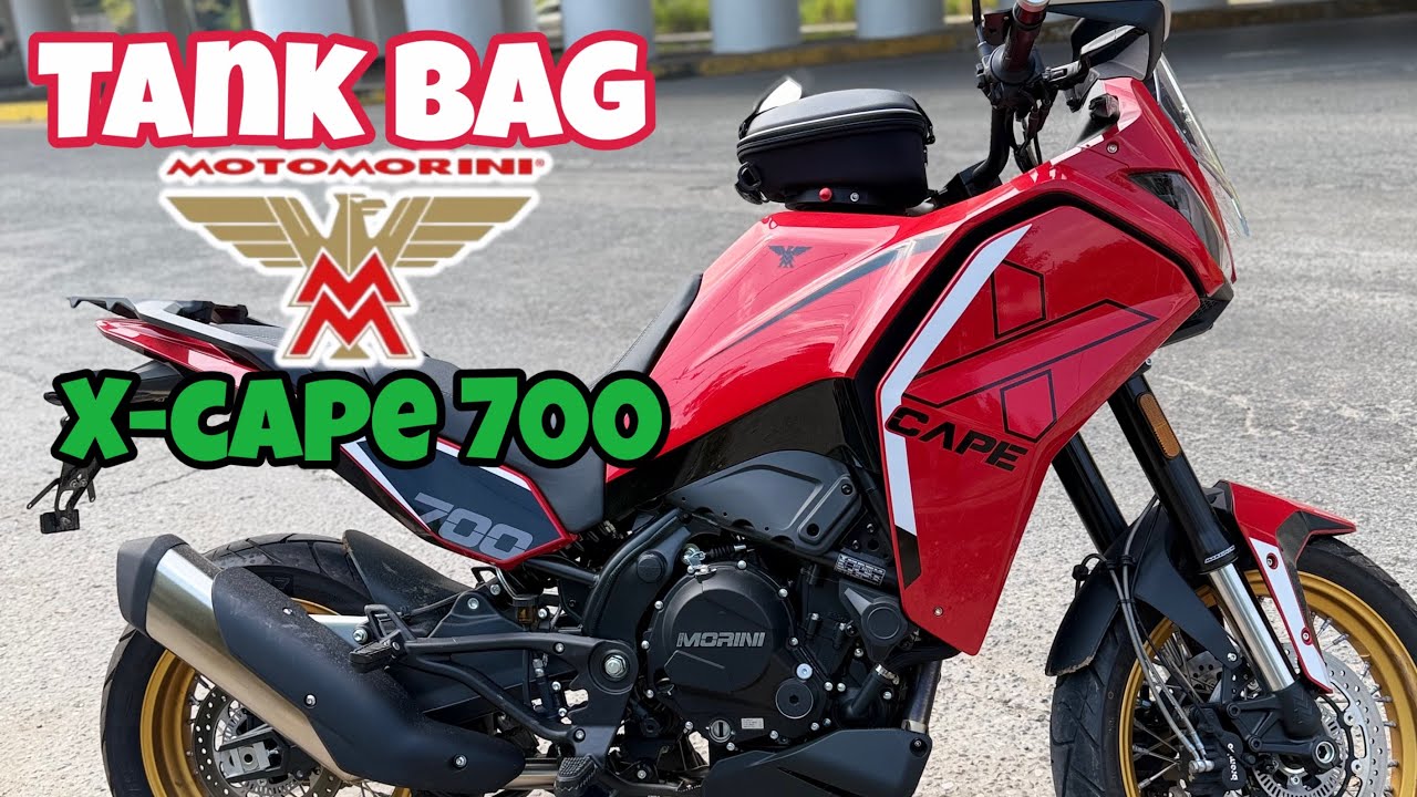 Moto Morini X-CAPE 700 estrenando TANK BAG