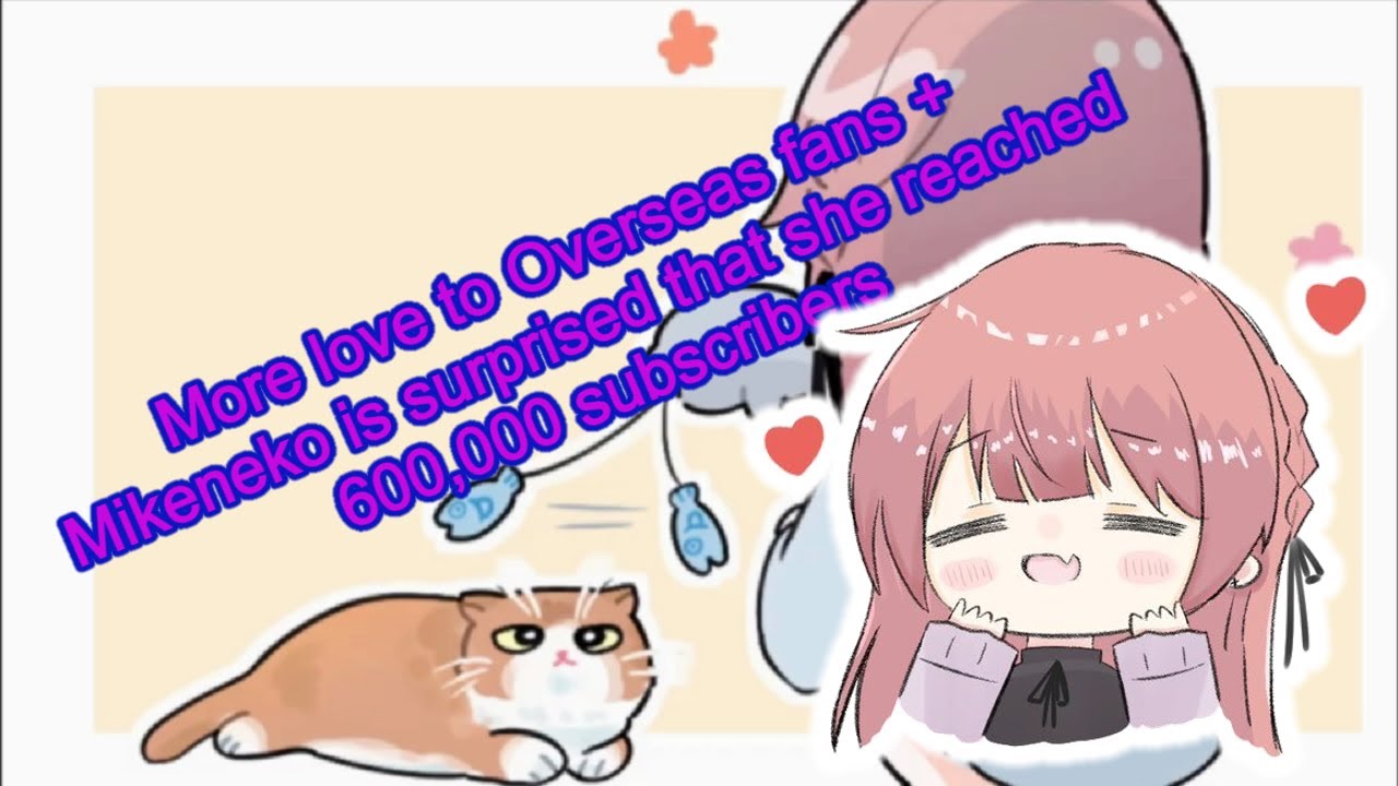 Mikeneko loves her overseas fans even more + hitting 600,000 subscribers!