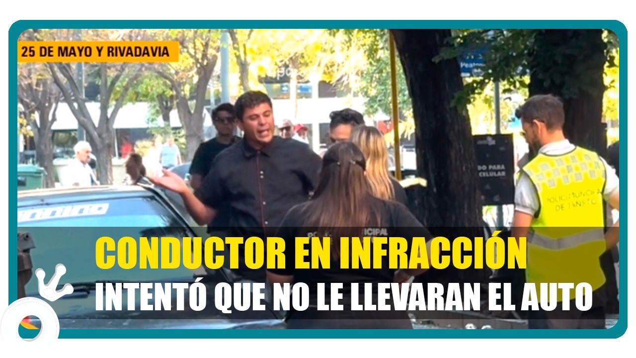 Conductor en infracción intentó impedir que le llevaran el auto