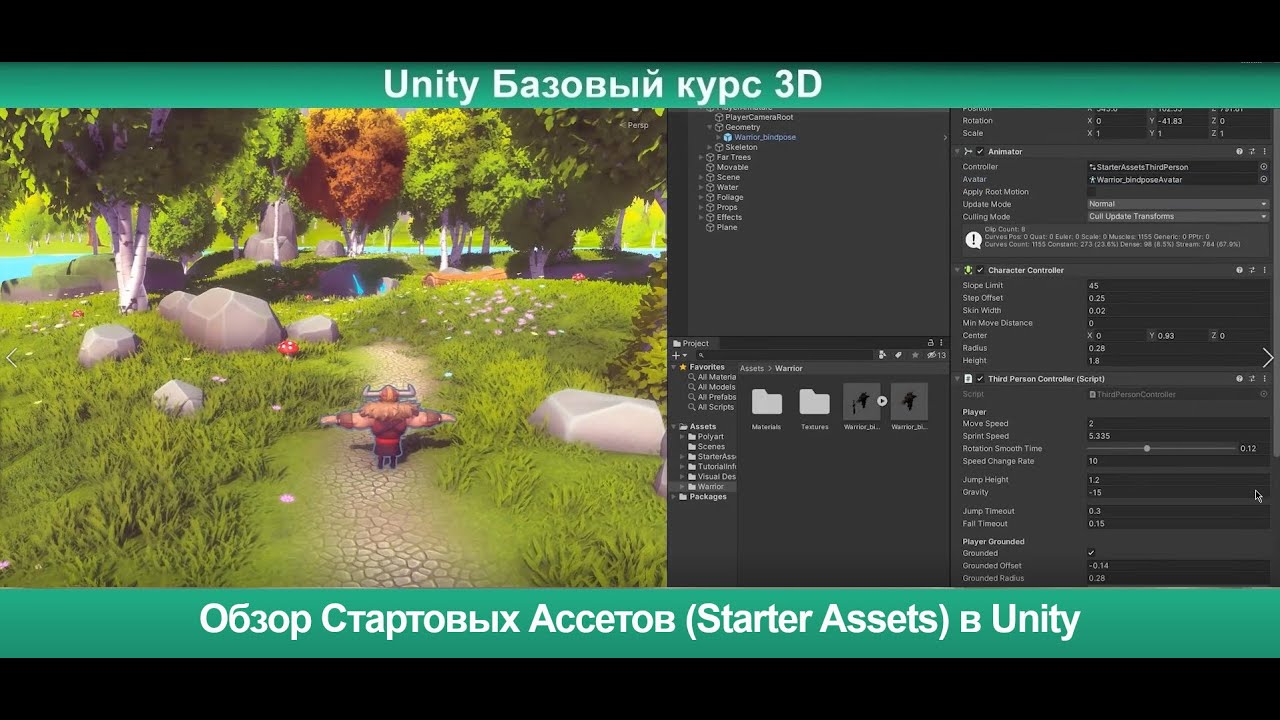 Обзор Стартовых Ассетов (Starter Assets) в Unity