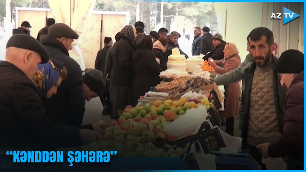 Yarmarkada müxtəlif bölgələrdən gətirilən təbii və yerli məhsullar satılır - Sumqayıtdan GÖRÜNTÜLƏR