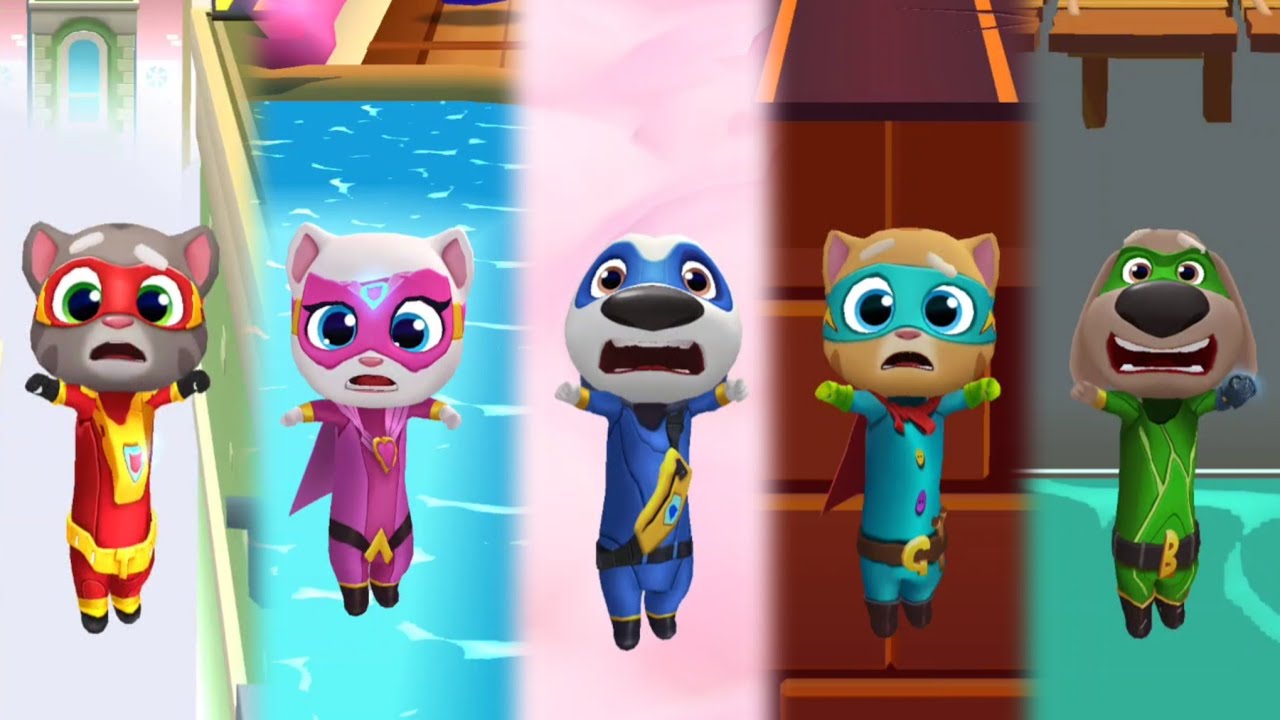 Best Funny Fail Compilation From Sliding Walls Talking Tom Hero Dash All Characters Android Gameplay
