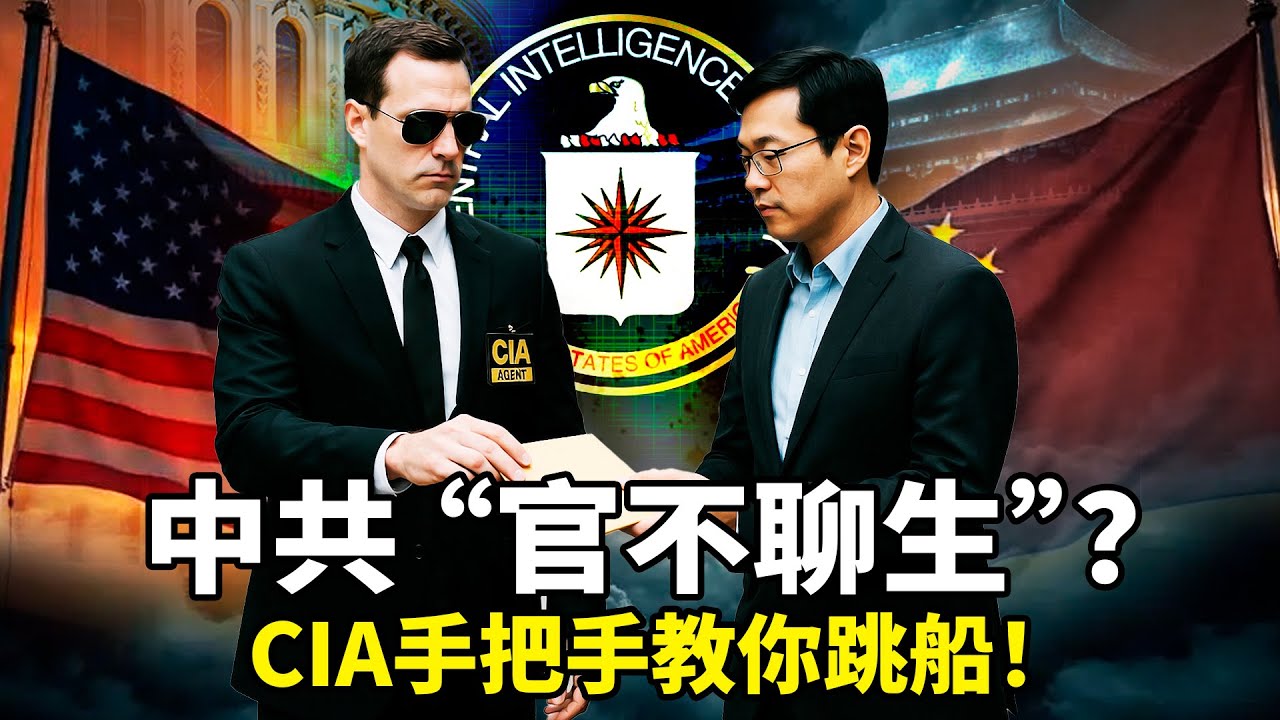歷史倒查讓中共官員寒心，退休也不安全，體制內人心惶惶，中情局最新中文視頻公開招募中國官員！CIA手把手教中共官員跳船，中共官场开始“活命模式”？