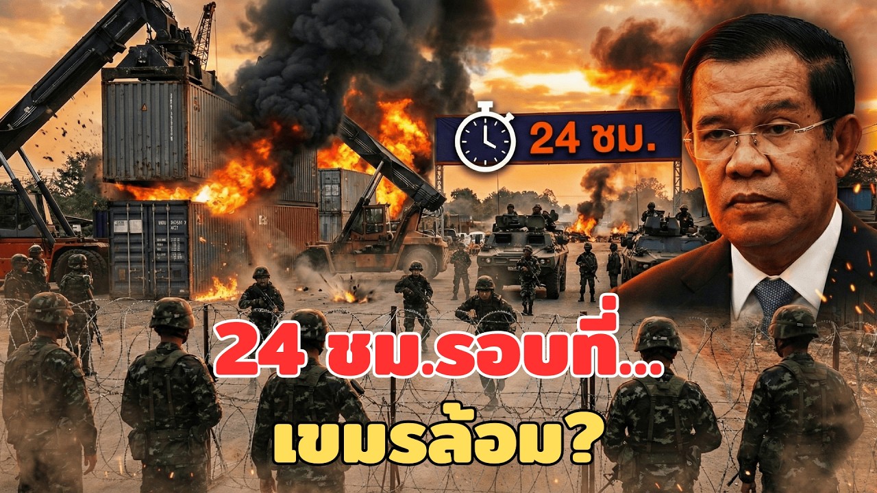 สะพัด! “ฮุนเซน” ขีดเส้น 24 ชม. รื้อคอนเทนเนอร์ ขู่เขมรยกทัพล้อม | ข่าว