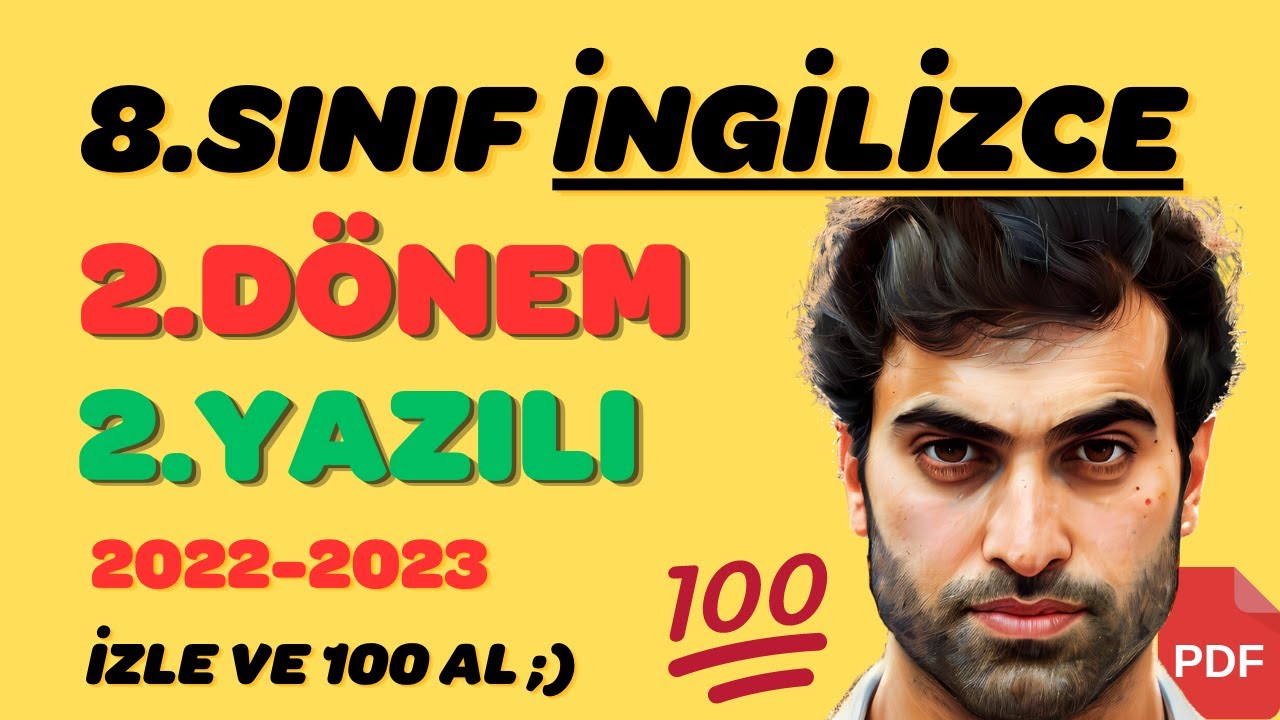 8. SINIF İNGİLİZCE 2. DÖNEM 2. YAZILI | 2022-2023