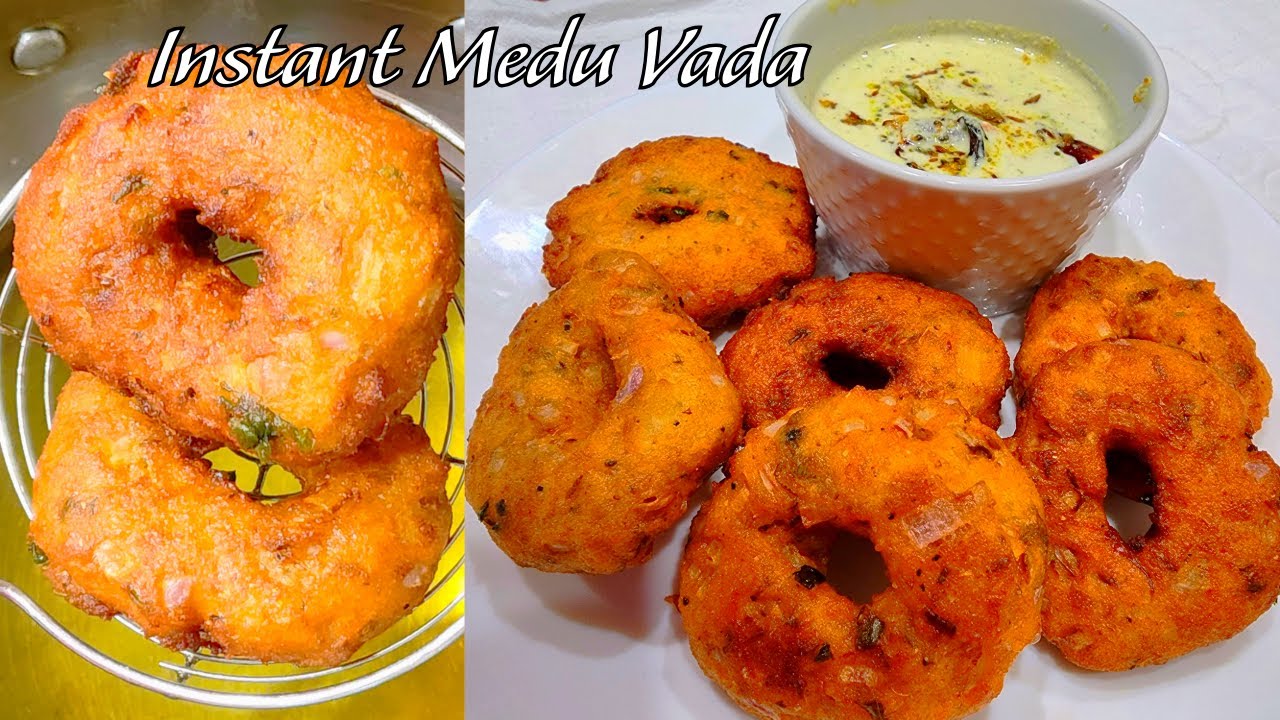 Instant Medu Vada Recipe | Tea Time Snack | Sooji Snack| Instant Breakfast Recipe