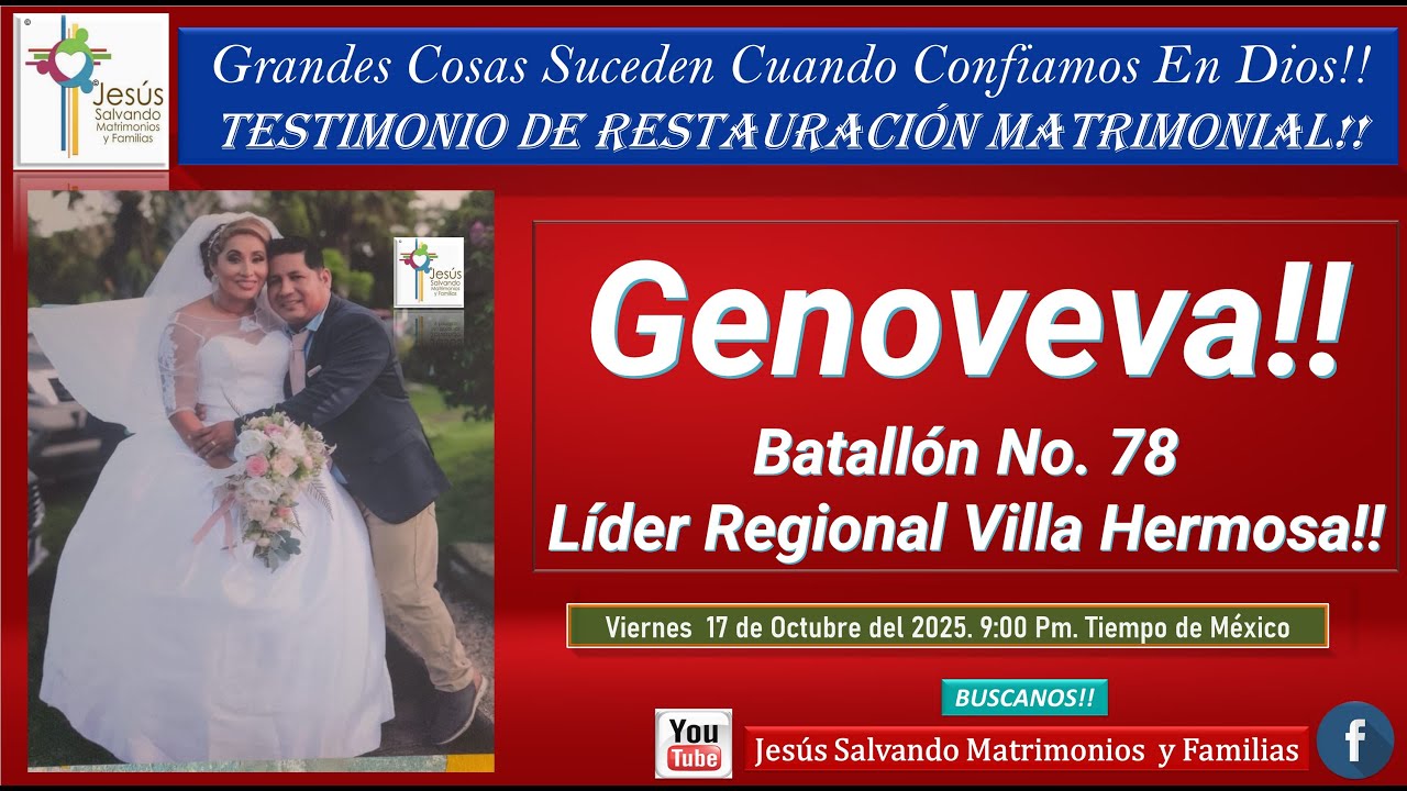 Testimonio #RestauraciónMatrimonial, Grandes Cosas Suceden Cuando Confiamos En Dios! Genoveva, B.78!