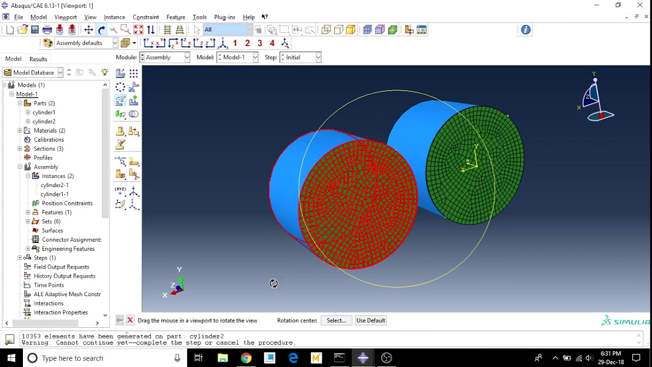 ABAQUS Cohesive elements undergoing tension