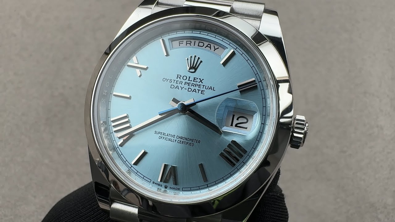 Rolex Day-Date 40 Platinum Ice Blue Roman Numerals (228206-0044) - Rolex Certified Pre-Owned Review
