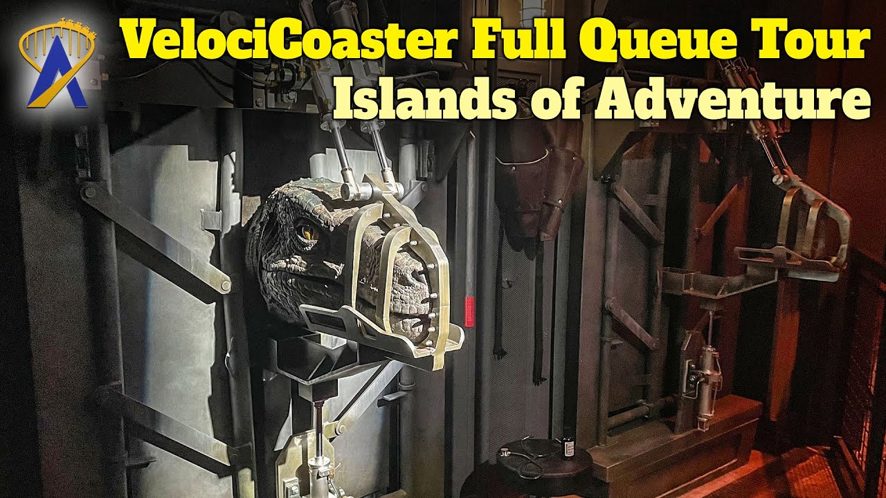 Jurassic World VelociCoaster Queue Tour