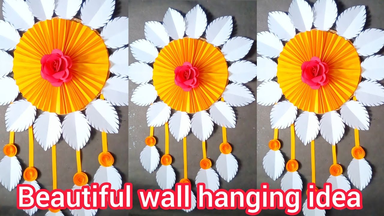 Beautiful wall hanging idea with colour paper 🥰🩷