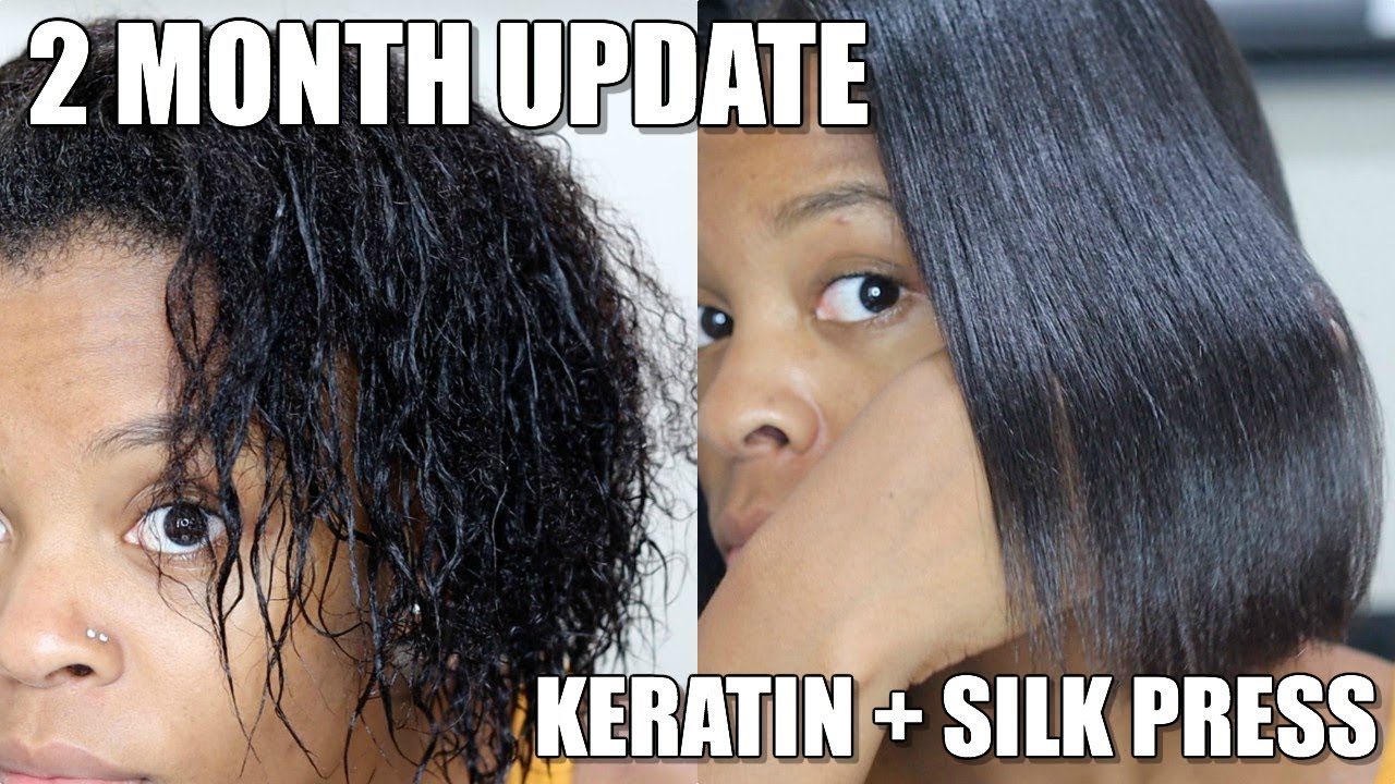 2 Months TEXLAXED || Keratin Treatment + Silk Press || New Growth
