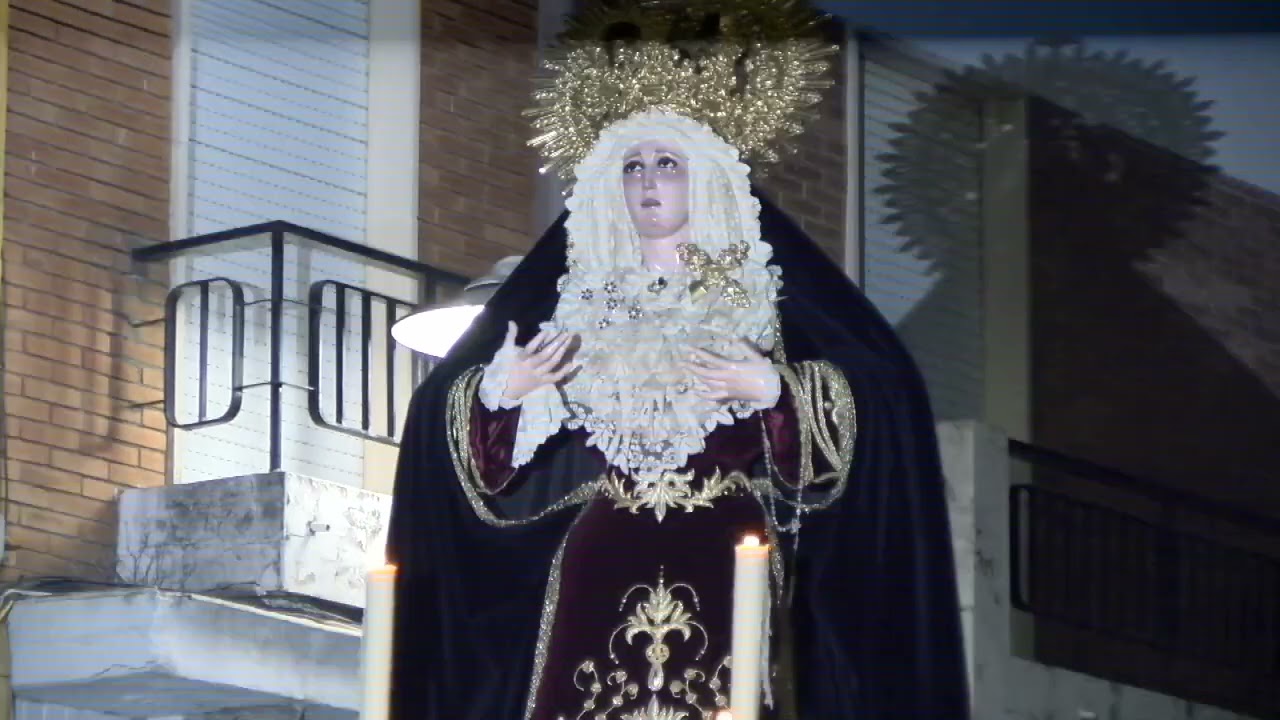Procesión con la Santísima Virgen del Mayor Dolor en Nerva