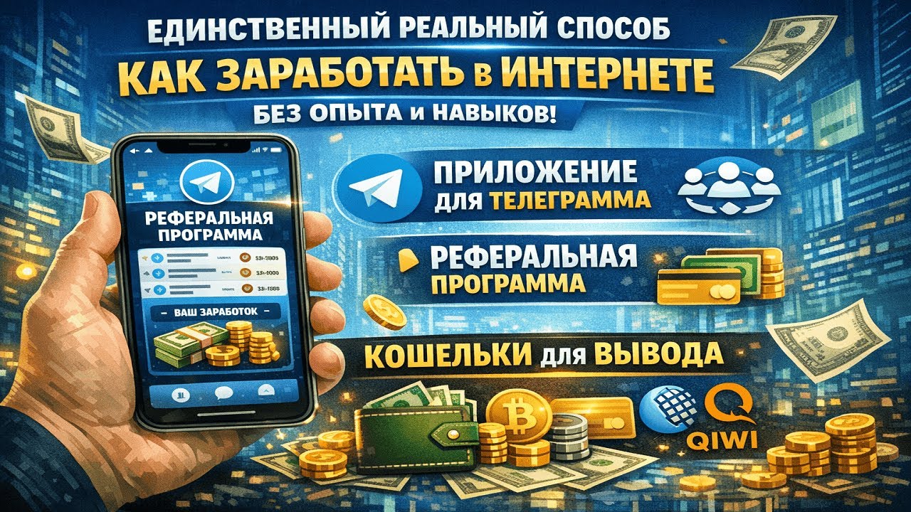 Единственный реальный способ. Как заработать в интернете без опыта и навыков.НА ТЕЛЕФОНЕ