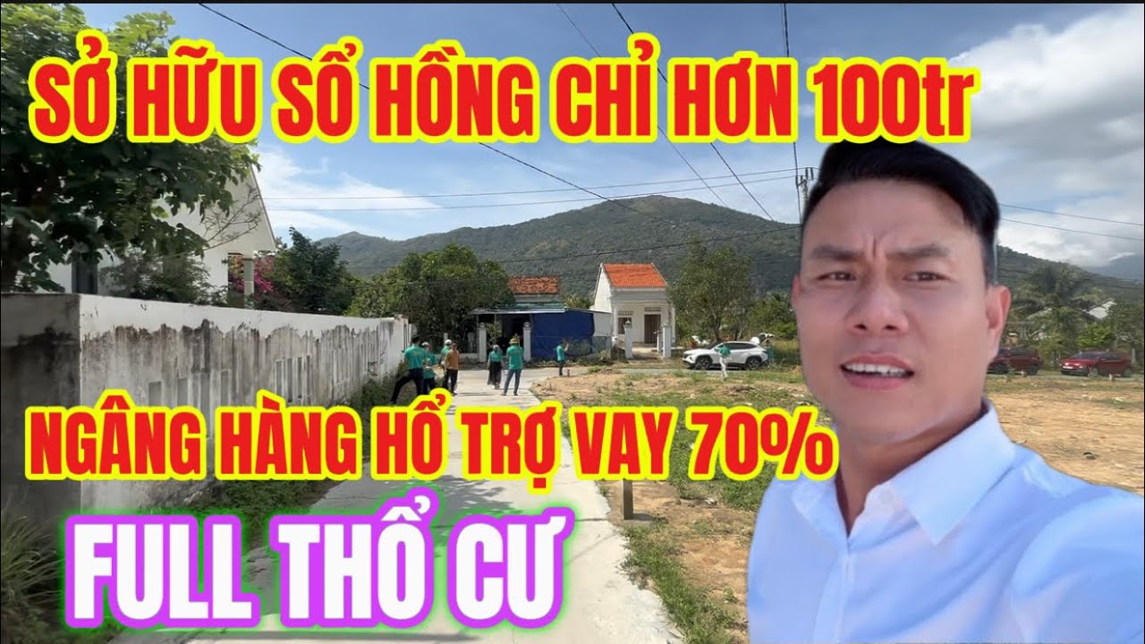 Sở Hữu Sổ Hổng full Thổ Cư. Giá Chỉ 179tr mà Ngâng Hàng Hổ Vay 70% Nữa Chứ. @Phothinhbdsnhatrang 