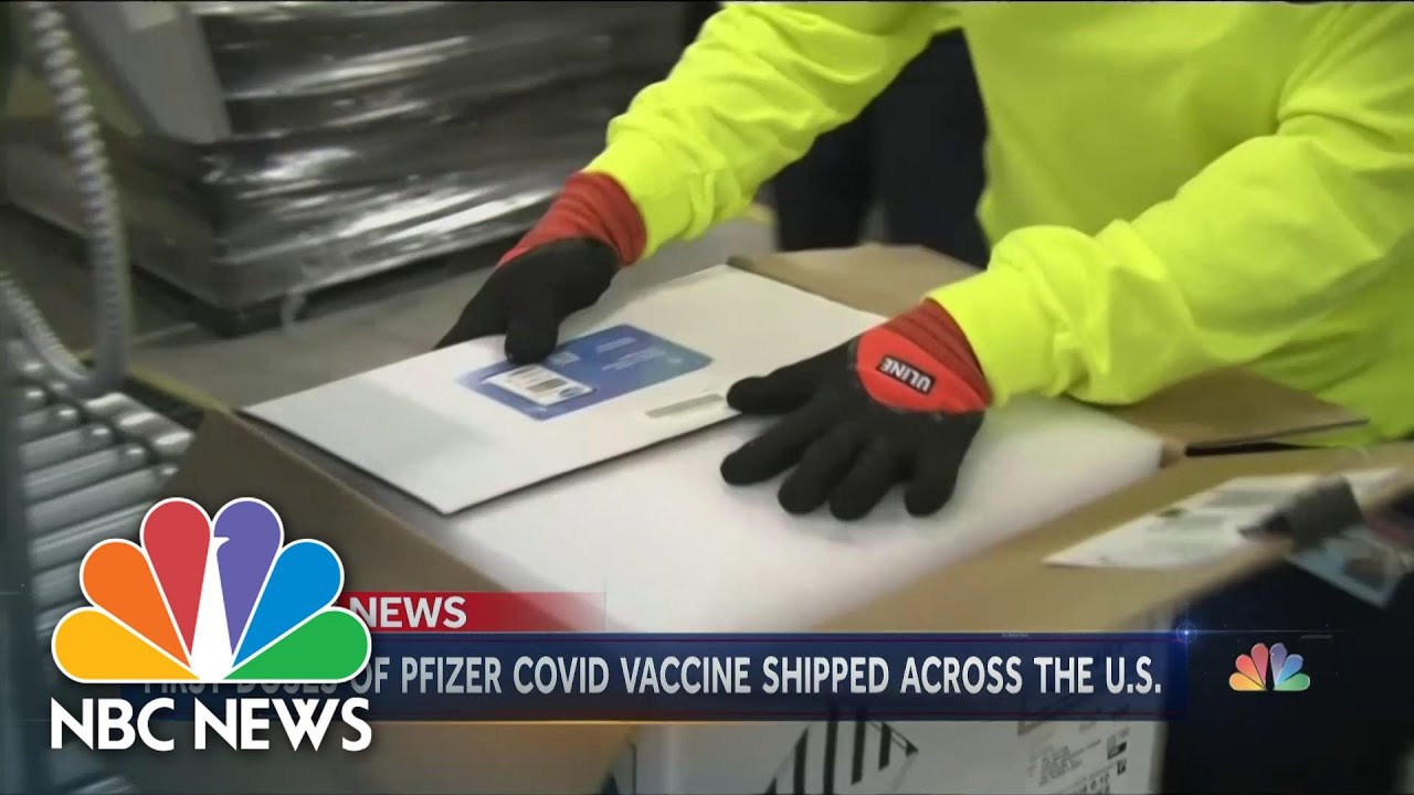First Doses of Pfizer Covid Vaccine On The Move | NBC Nightly News