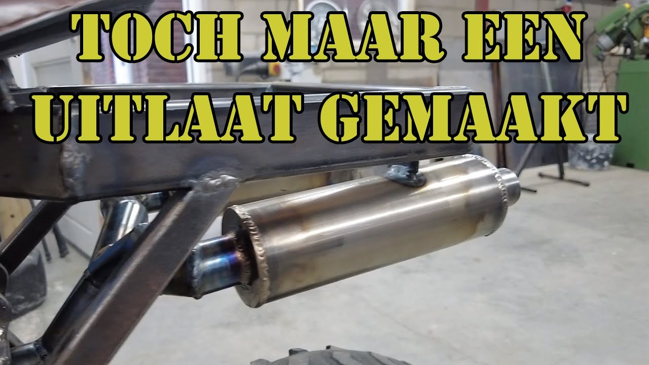 Weg met de herrie en snel een dubbele uitlaat onder de taco bike gemaakt.