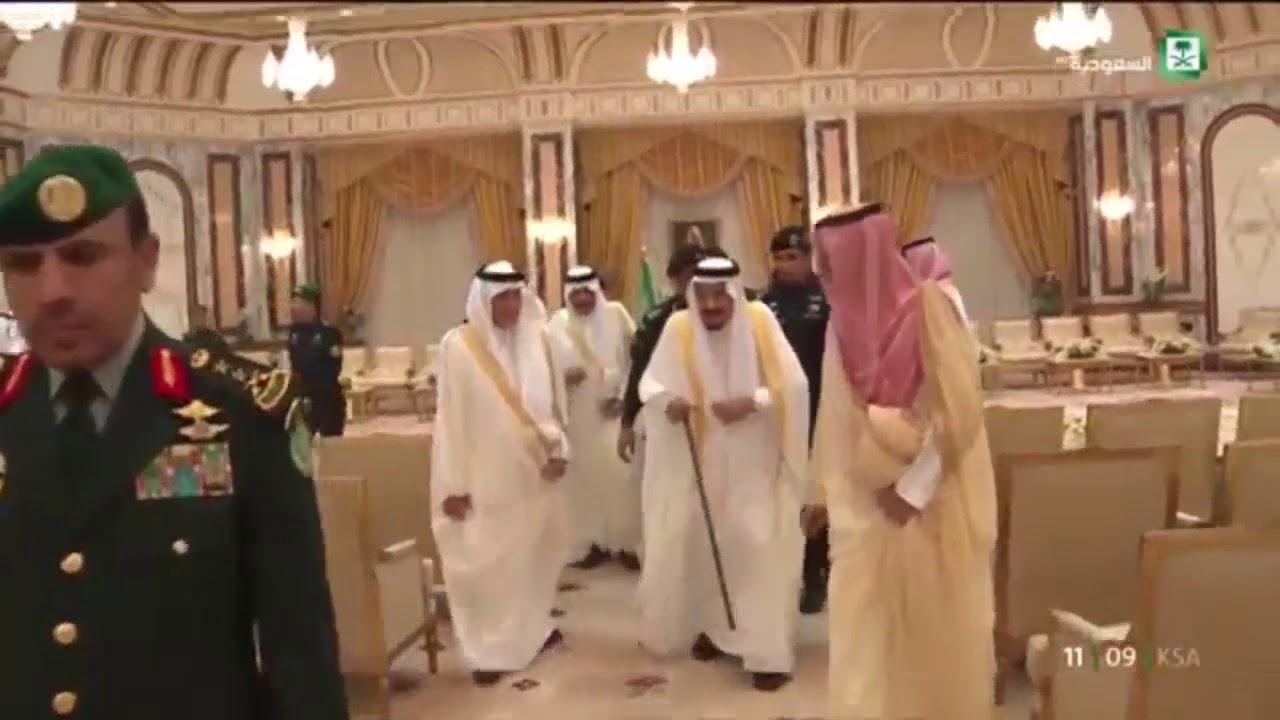 خادم الحرمين الشريفين يستقبل المهنئين بعيد الفطر⁠ ⁠ في الديوان الملكي بقصر الصفا بمكة المكرمة.