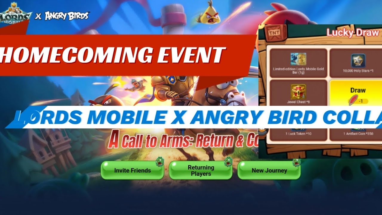 Huge Update! Lords Mobile x Angry Birds Homecoming Collab 2025