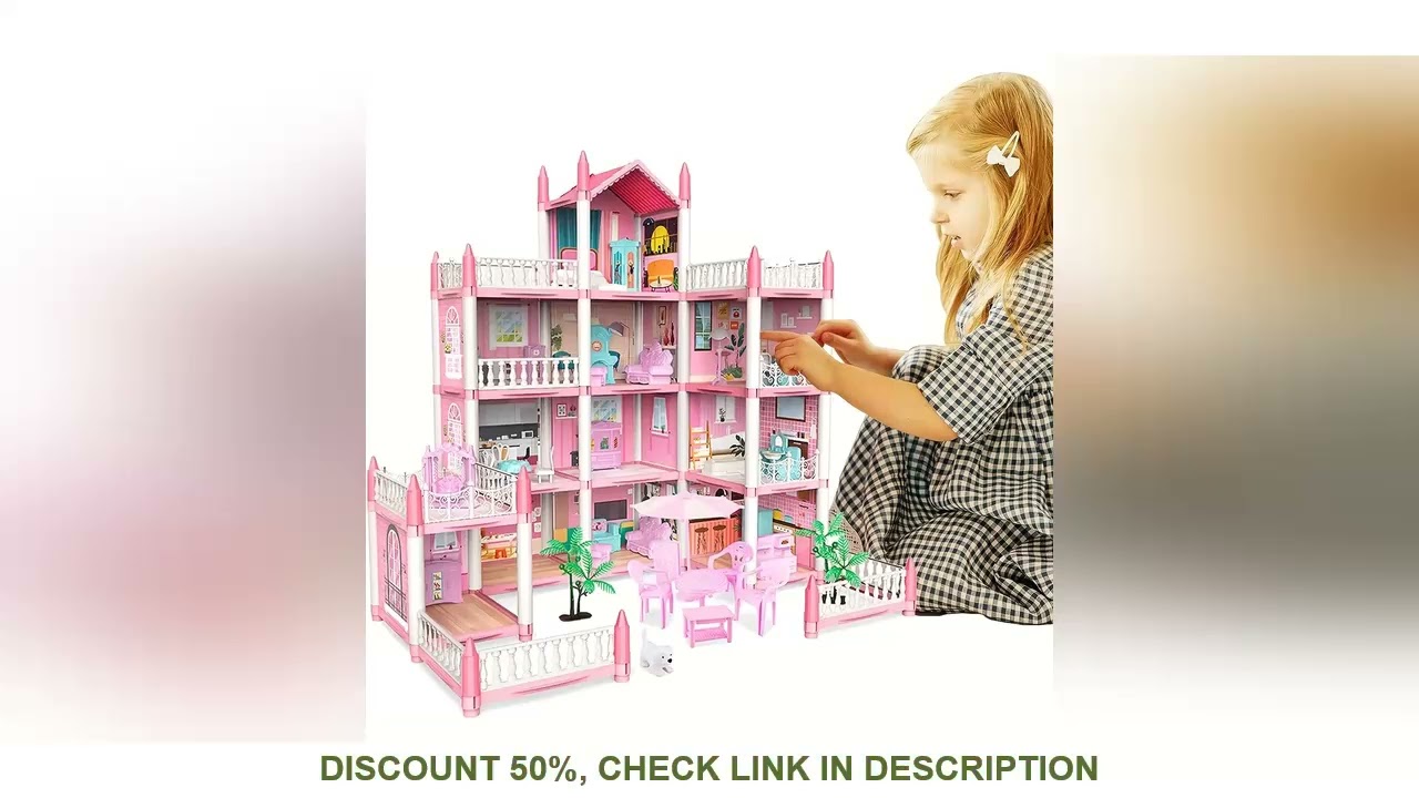 Children's Music Doll House Assembly Villa House 3D DIY Dream Princess Castle Villa Assembly Doll Ho
