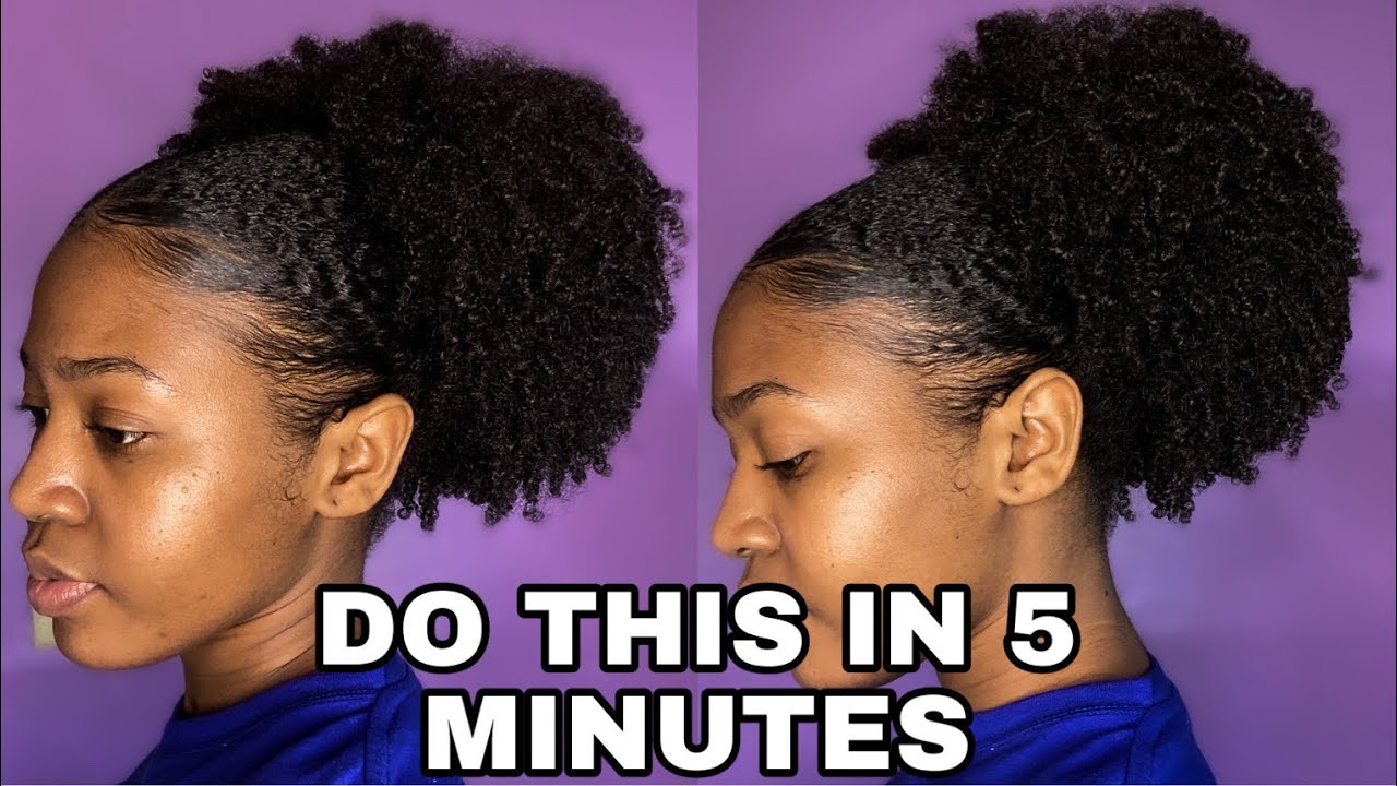 How to do a Sleek Low Puff on Type 4 Natural Hair? | 5 Minute Hairstyles