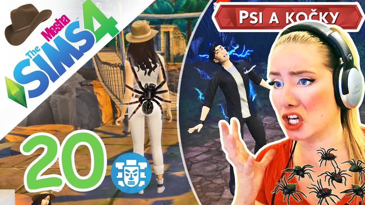 Damon dostává elektrošoky a Katherine bojuje s pavouky v džungli! ● The Sims 4 - Psi a Kočky 20