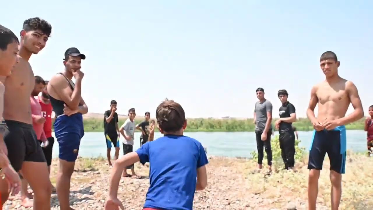 الهروب من درجة الحرارة في قرية الكصر  والذهاب للسباحة