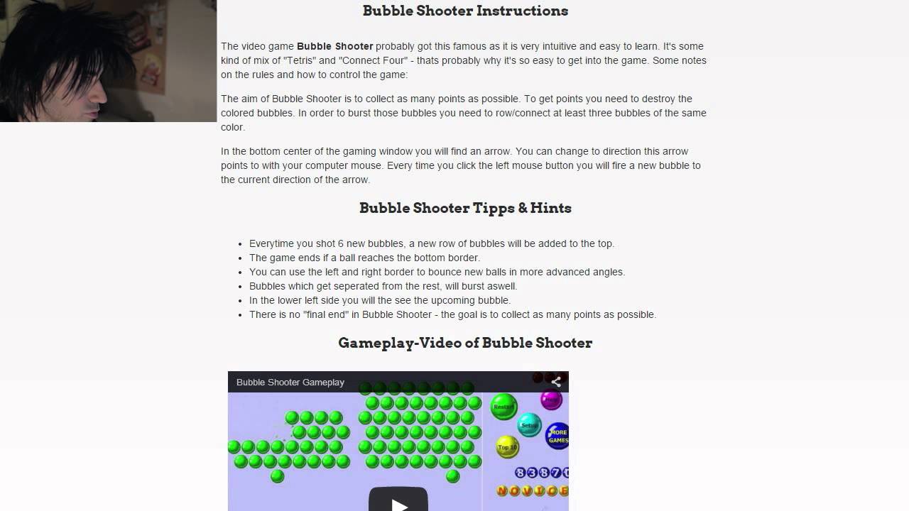 BUBBLE SHOOTER vs The World's Worst Gamer!