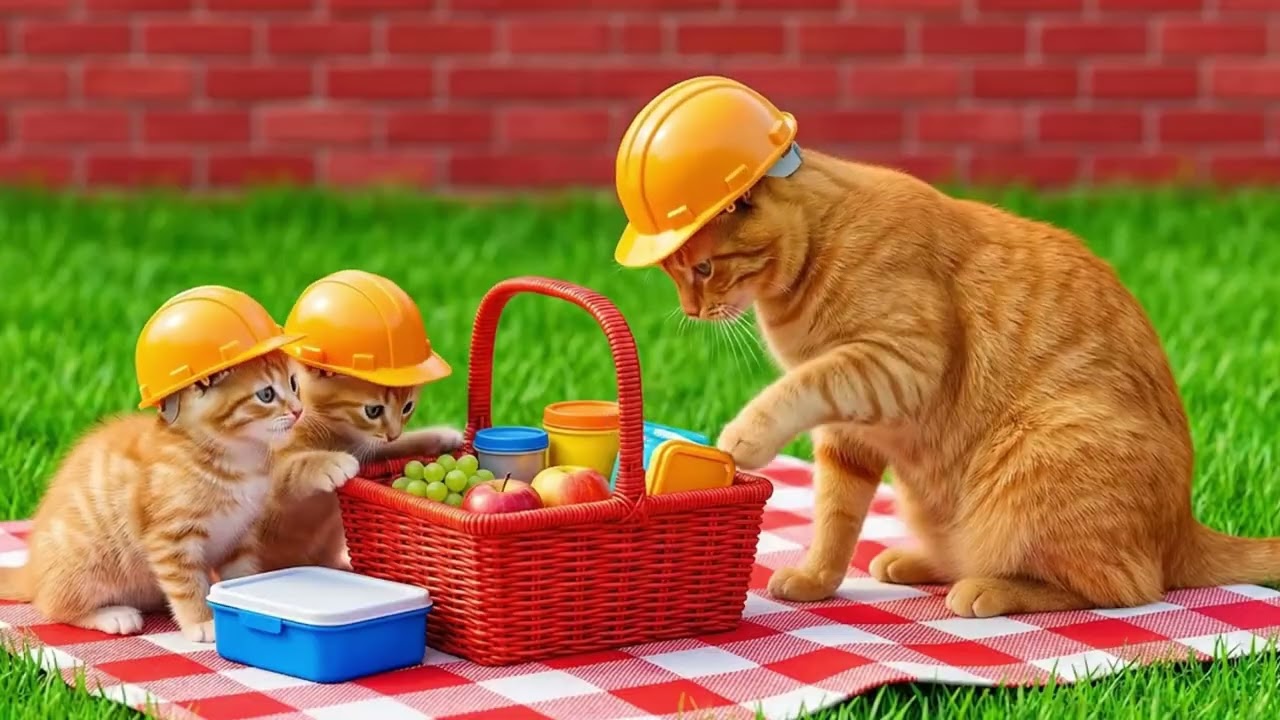 Ginger Kitten Cares for Injured Mama Cat —A Tearful Journey Full of Love 😿❤️