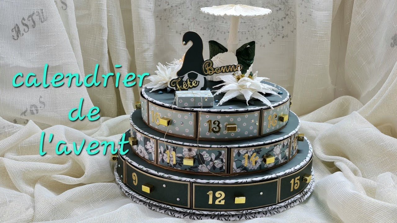 CALENDRIER DE L AVENT. SCRAPBOOKING.
