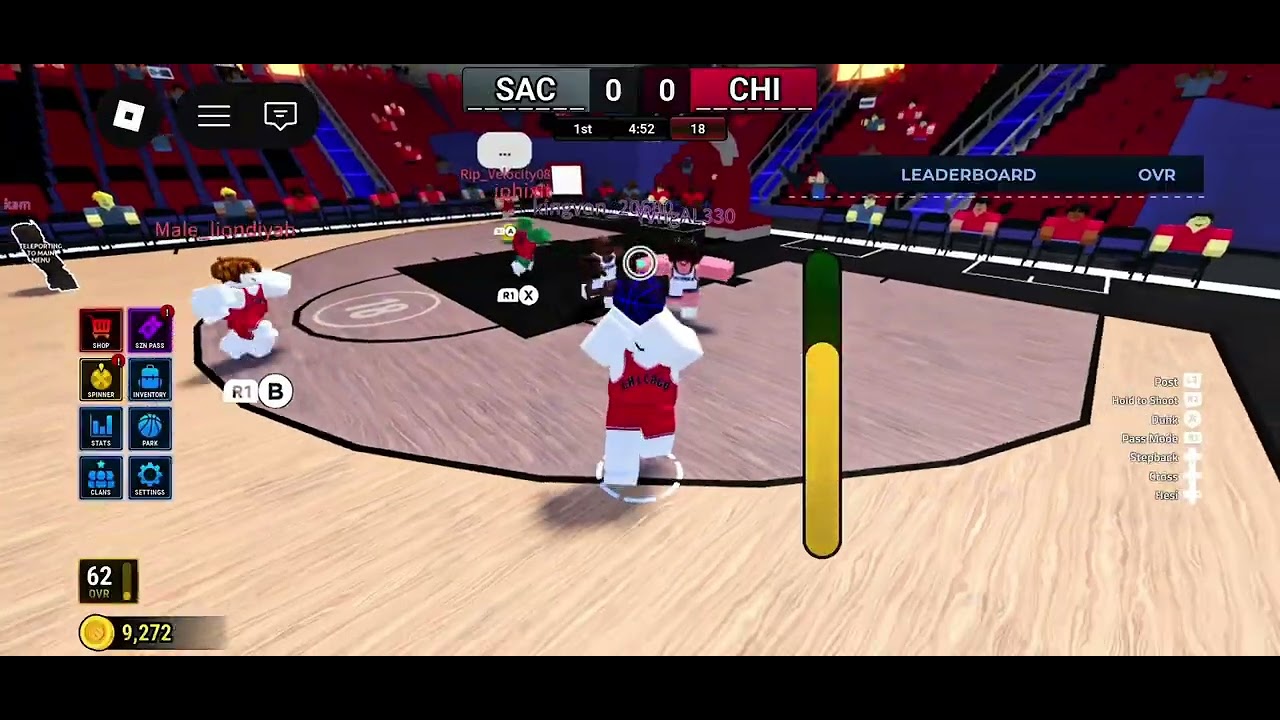 Playing basketball legend in a public server cooking