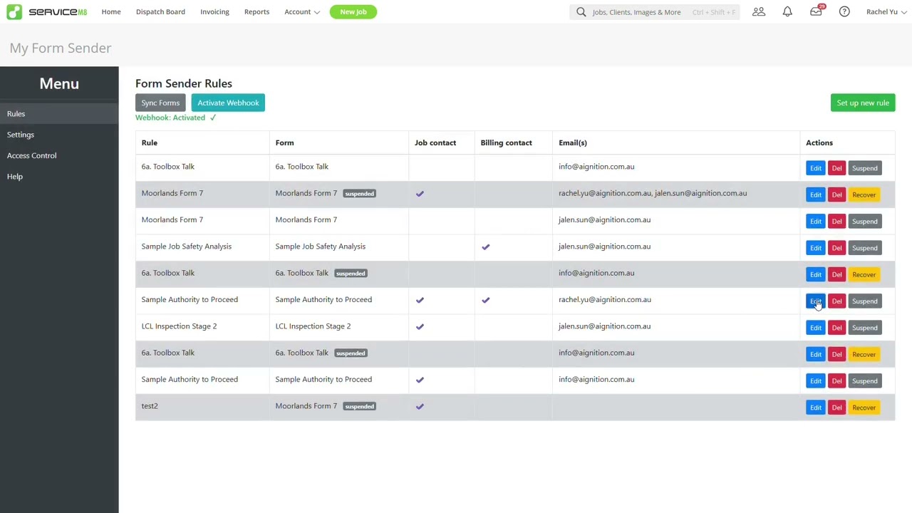 How to use My Form Sender add-on for ServiceM8