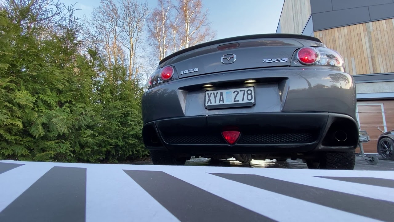 Mazda Rx8 startup sound and pops!