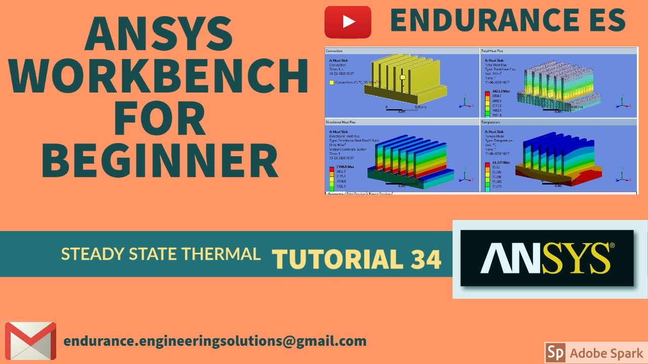 ANSYS| THERMAL ANALYSIS| STEADY STATE THERMAL| HEAT SINK| TUTORIAL 34