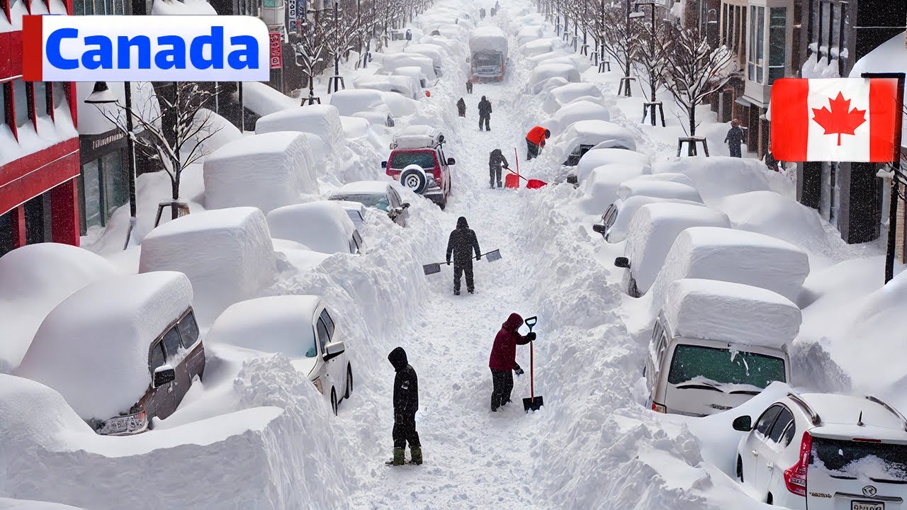 Канада замерзла! ❄️ Дома и машины погребены под горами снега в Квебеке и Онтарио
