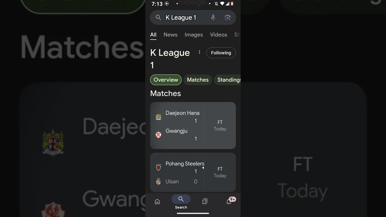 K League 1 Football Scores #kleague1