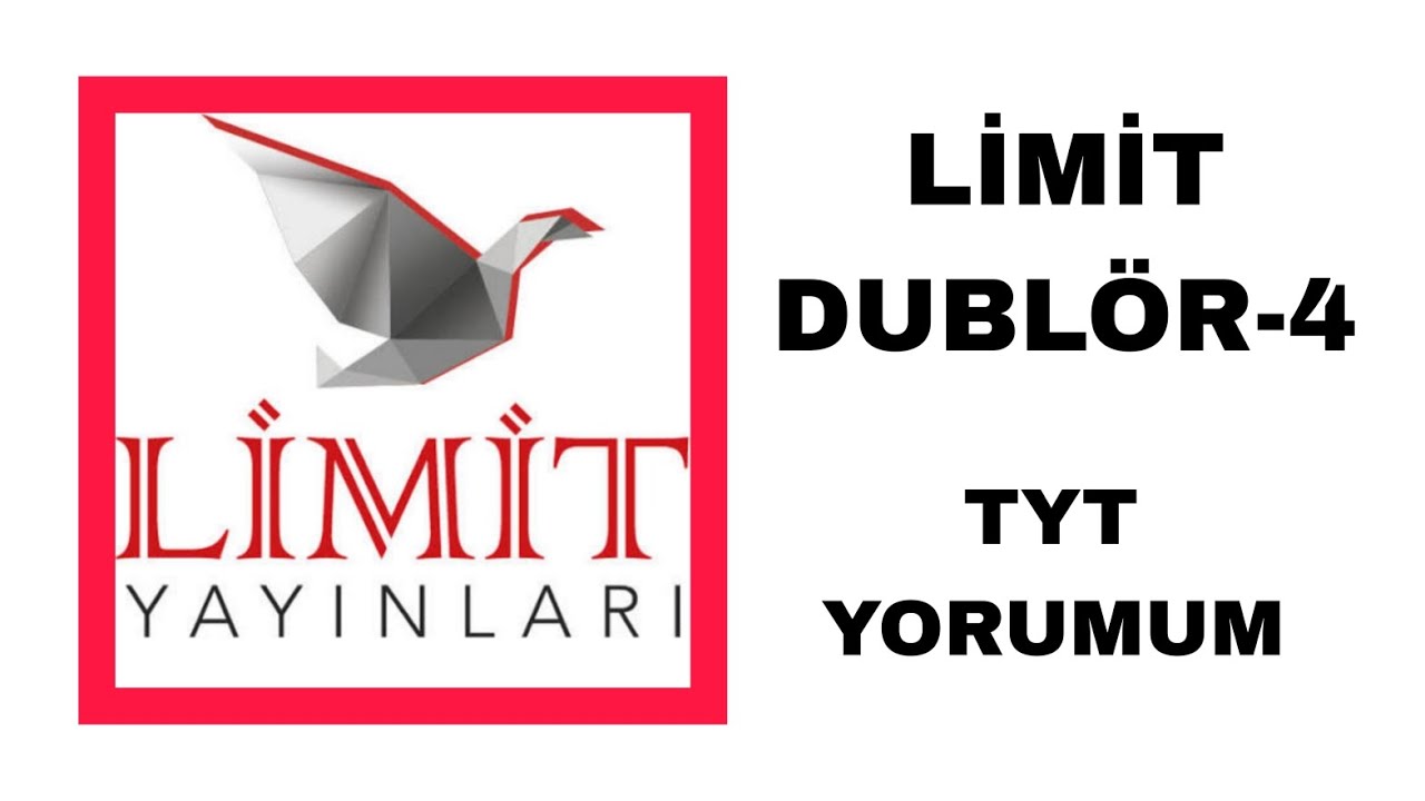 LİMİT DUBLÖR-4 TYT YORUMUM #limityayınları #tyt 